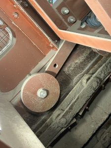 灰出しコンベヤに実装した実機